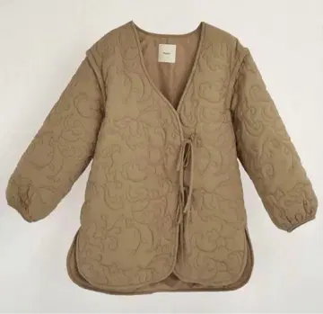 Eaphi leaf pattern 2way quilting coat