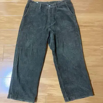 SASSAFRAS 다크 그린 코듀로이 팬츠 M 사이즈