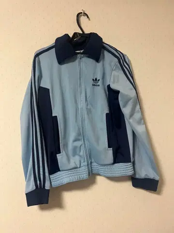 adidas 저지 라이트 블루/네이비 트랙 자켓 사이즈 XS