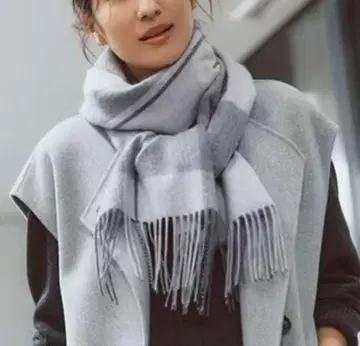 23구 캐시미어 체크 머플러 2024AW