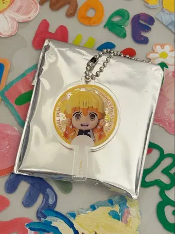 귀멸의 칼날 미니 대원 클리어 부채 아크릴 참 아가츠마 젠이츠