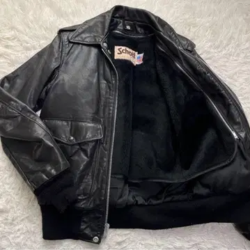 Schott a-2 플라이트 자켓 가죽 자켓 36 사이즈 블랙