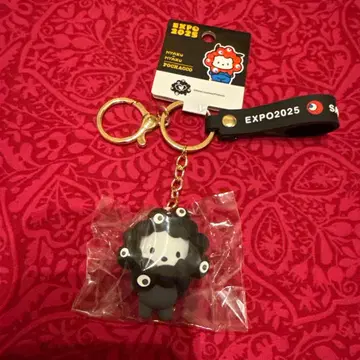 포차코 산리오 블랙 미야쿠미야쿠 입체 마스코트 스트랩 키링