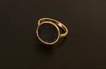 플레인피플 PLAIN PEOPLE 오버사이즈 블랙 원형 반지 17호