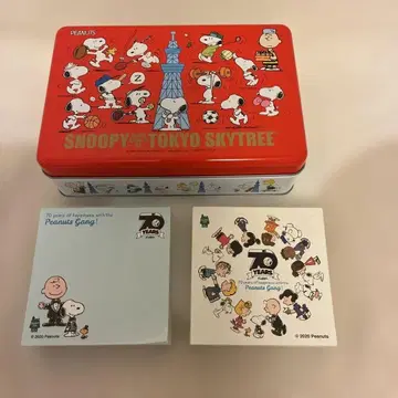 스누피 도쿄 스카이트리 캔과 메모장 세트