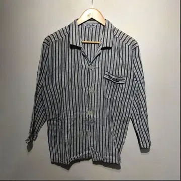 00s 빈티지 Tnoy Bnai 블루그린 셔츠 아메카지