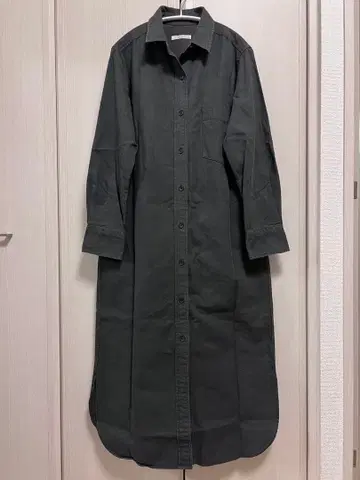 plage 흑먹색 셔츠 원피스 긴팔 새상품급