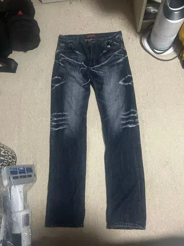 다크 블루 스트레이트 데님