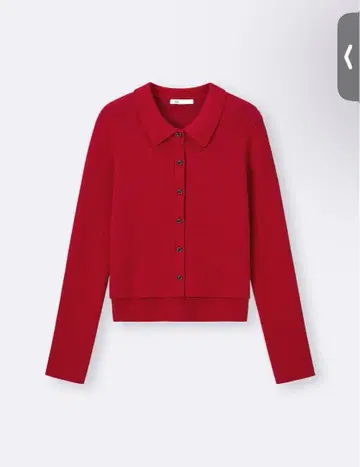 GU 2 피스 리브 니트 가디건 (슬리브리스)