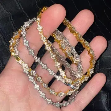 팔찌 테니스 체인 지르코니아 모아사나 실버 길이 18cm