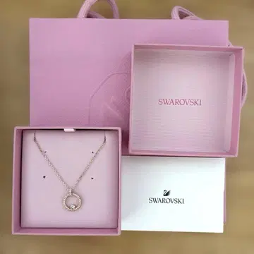 미사용 새상품 SWAROVSKI 스와로브스키 목걸이 로즈 골드