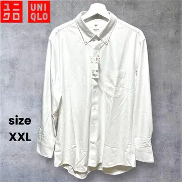 미사용 UNIQLO 유니클로 슈퍼 논아이론 저지 슬림 셔츠 긴팔 XXL