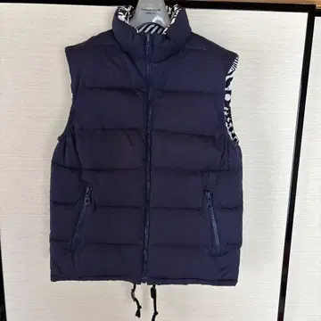 오니츠카타이거 리버서블 다운 베스트 L 네이비