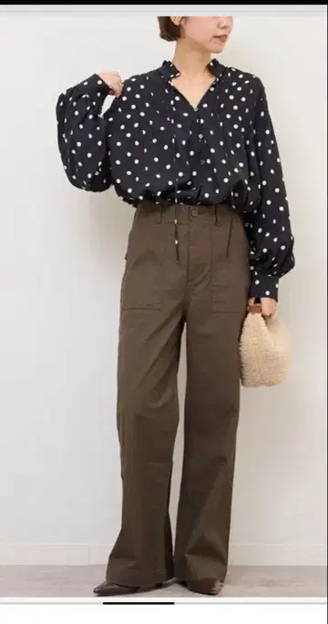 JOURNAL STANDARD relum 와이드 베이커 팬츠 브라운