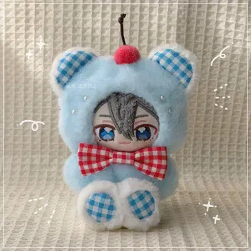 [ 570 ] 12cm 이츠누이 누이 의류 블루 크림 소다 곰돌이