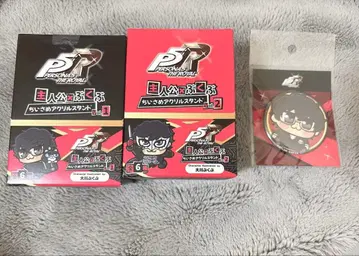 페르소나 5 더 로얄 주인공 x 부쿠부 치사메 아크릴 스탠드 캔뱃지