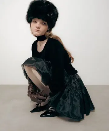 carmelo 초커 시어 벨로아 개더 상의