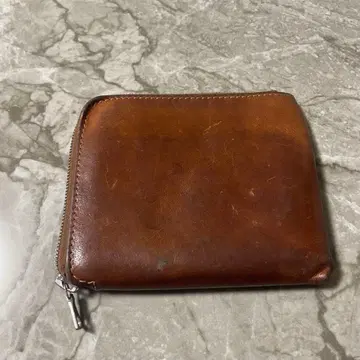 화이트하우스콕스 WHITE HOUSE COX L 지퍼 브라운 가죽