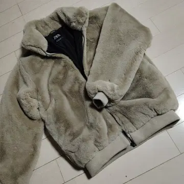 ZARA 인조 모피 블루종 남성용 M