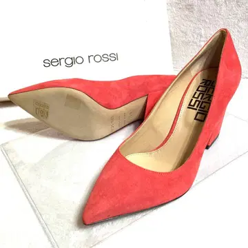 미사용 세르지오로시 스웨이드 펌프스 핑크 23.5