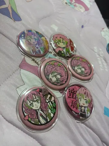 귀멸의 칼날 칸로지 미츠리 캔뱃지 세트