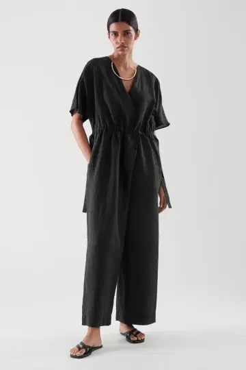 COS 린넨 랩 점프수트