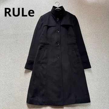 컨디션 최상 RULe 캐시미어 100% 스탠드 넥 롱 코트 블랙