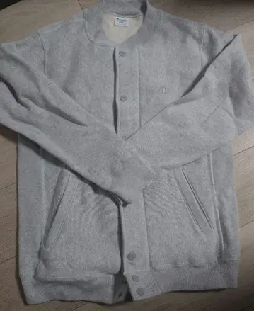 Champion 그레이 스냅 가디건 L 사이즈 맨투맨