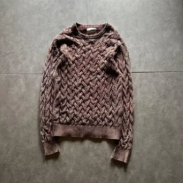 archive grunge knit y2k brown red