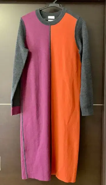 폴스미스 오렌지 퍼플 니트 롱 원피스 M 사이즈