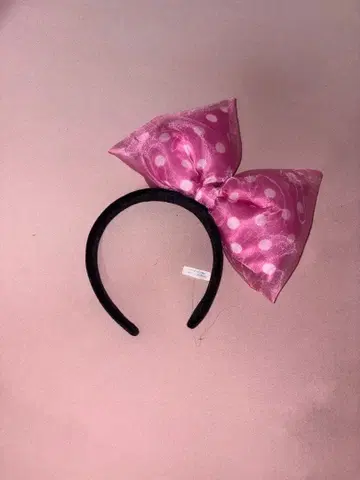 미니 핑크 머리띠