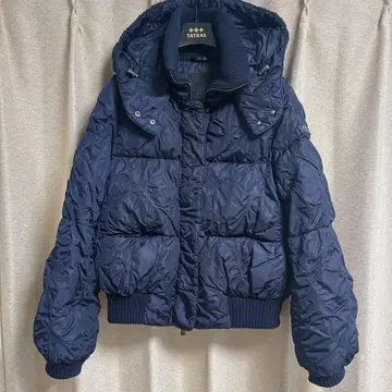 새상품급 [ TATRAS ] 네이비 후드 부착 다운 자켓