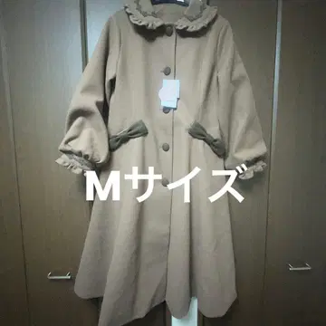 아오키 미사코 시마무라 패널 절개 롱 코트 브라운 다크 브라운 M 사이즈