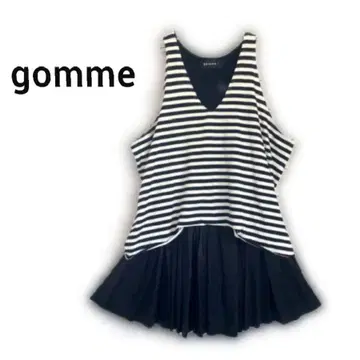 [ gomme ] 이소재 레이어드 원피스 루즈 실루엣 튜닉 블랙