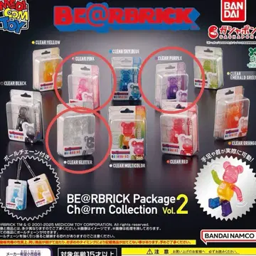 [ 미개봉 새상품 ] 베어브릭 가챠 캡슐 토이 3종 클리어 핑크 퍼플