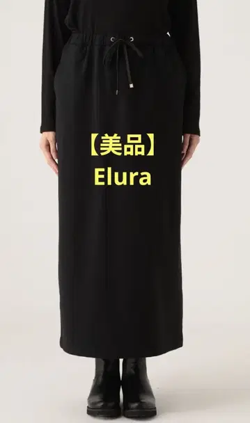 [ 새상품급 ] Elura 엘르 하이텐션 스커트 블랙 M 사이즈