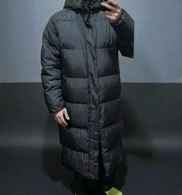 데상트 롱 다운 코트 O (XL 상당) 블랙