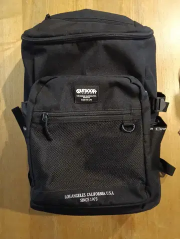 OUTDOOR 블랙 백팩 백팩