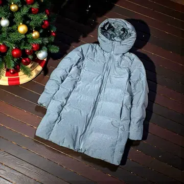 [ 새상품급 ] UNIQLO 심리스 다운 다운 코트 유니클로 XL 그레이