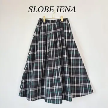 [컨디션 최상] SLOBE IENA 이에나 타탄 체크 스커트 그린
