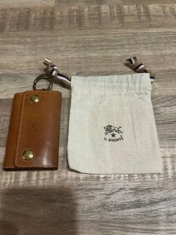 IL BISONTE 브라운 가죽 키케이스