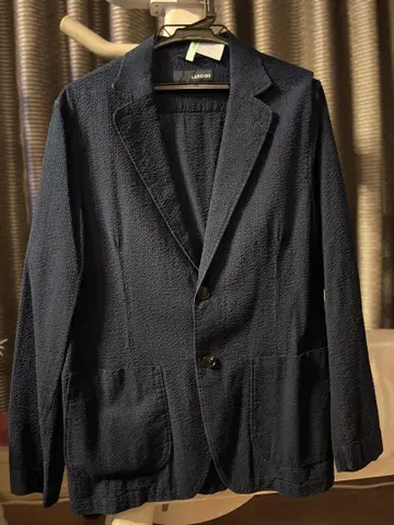 LARDINI 시어서커 자켓 NAVY L 사이즈 핑 포함