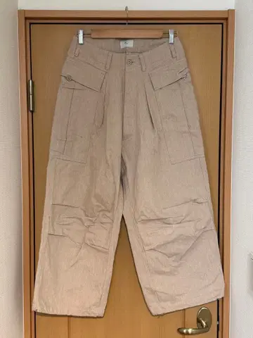 HERILL 15oz 데님 카고 팬츠 내추럴