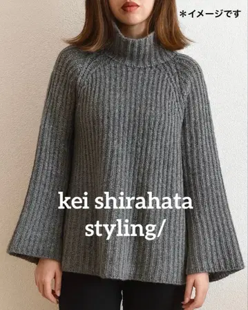 [케이 시라하타] styling/ 하이넥  니트 그레이 F