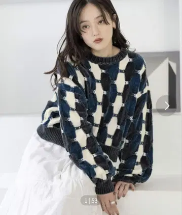 RAGEBLUE 볼륨 슬리브 배색 몰 쇼트 니트