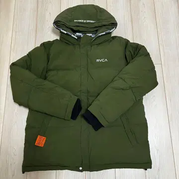 RVCA 루카 남성용 다운 자켓 L 사이즈 카키, 그린 계열