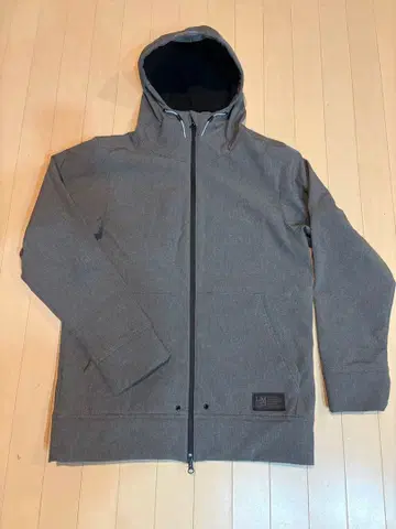 그레이 후드 부착 집업 아우터 방수 방한