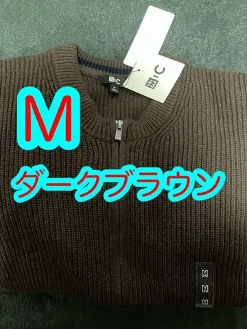 유니클로 C 크루넥 풀 집업 가디건 M 다크 브라운 UNIQLO