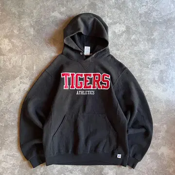 00s 러셀 애슬레틱 후드 맨투맨 블랙 S 칼리지 로고