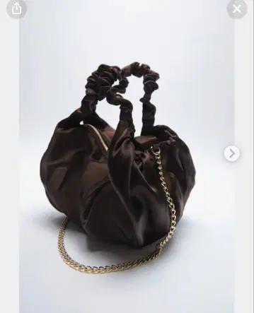 미사용품 ZARA 자라 새틴조 체인 숄더백